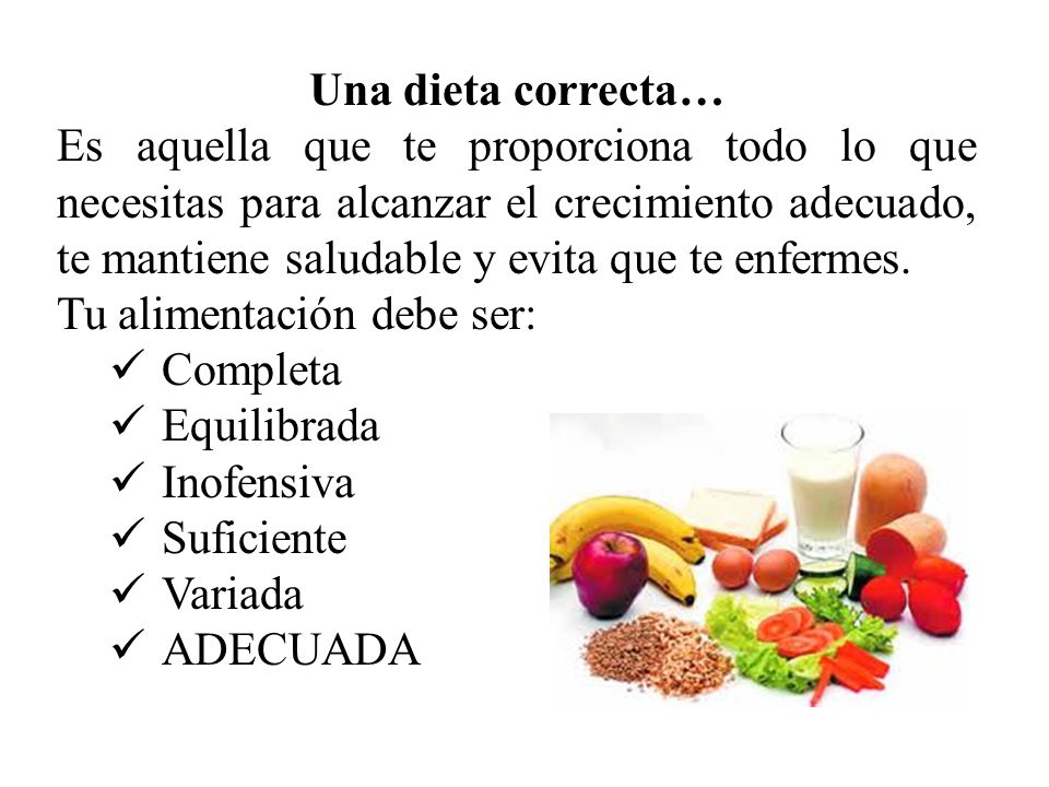 como debe ser una dieta completa
